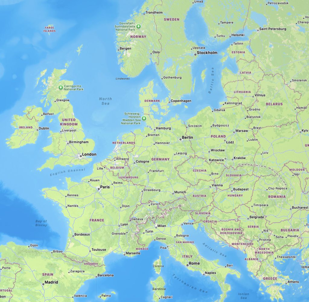 Map of Europe