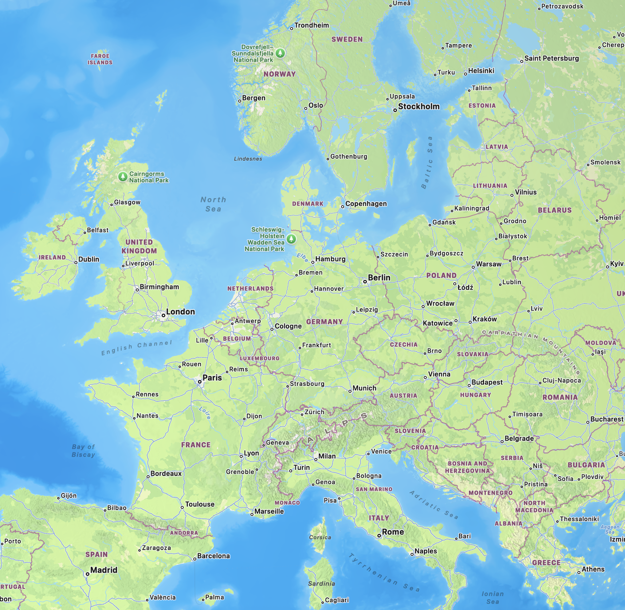 Map of Europe
